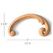 Simple Scrolls, Left & Right Pair, 5"w x 2 5/8"h x 1/2"d Carved Onlays White River Hardwoods   