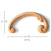 Simple Scrolls, Left & Right Pair, 4 1/8"w x 2 1/4"h x 1/2"d, SPECIAL ORDER Carved Onlays White River Hardwoods   