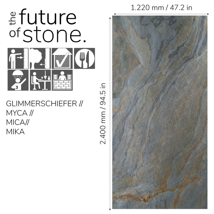 Burning Forest, Natural Slate Veneer - 47 1/4" W x 94 1/2" L - Sold By Panel Stone Veneer White River Hardwoods