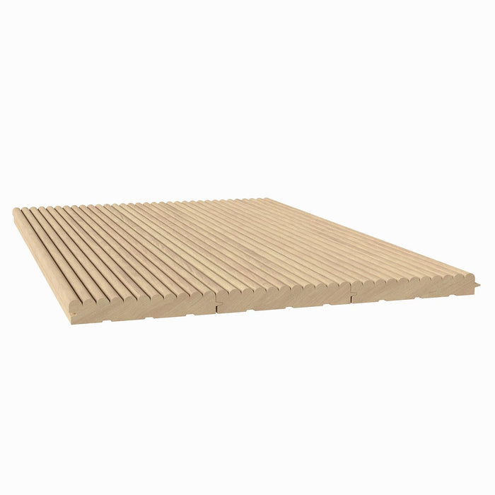3/8" Shallow Bead Solid Wood Tongue and Groove Tambour Panel, 11/16" thick x 4 5/16"width x 112"long Solid Wood Panels White River Hardwoods