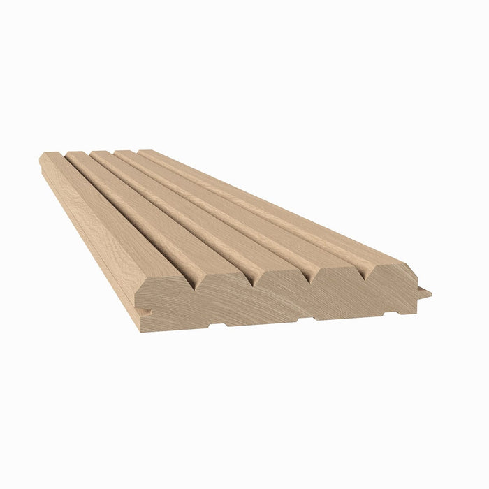 3/4" Bevel Solid Wood Tongue and Groove Tambour Panel, 11/16" thick x 3 15/16"width x 112"long Solid Wood Panels White River Hardwoods