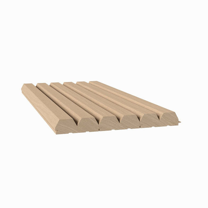 1 1/2" Bevel Solid Wood Tongue and Groove Tambour Panel, 1" thick x 3 3/16"width x 112"long Solid Wood Panels White River Hardwoods