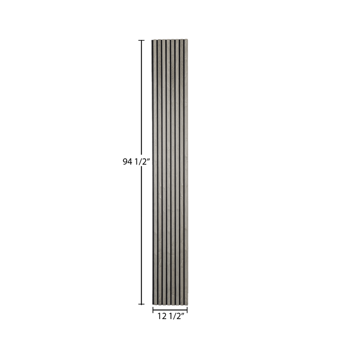 Silver Gray Oak Acoustic Panel, Varnished 1" Wide Slats - Harmony Series - Sold 2 Panels Per Carton Acoustic Slat Panel White River Hardwoods   