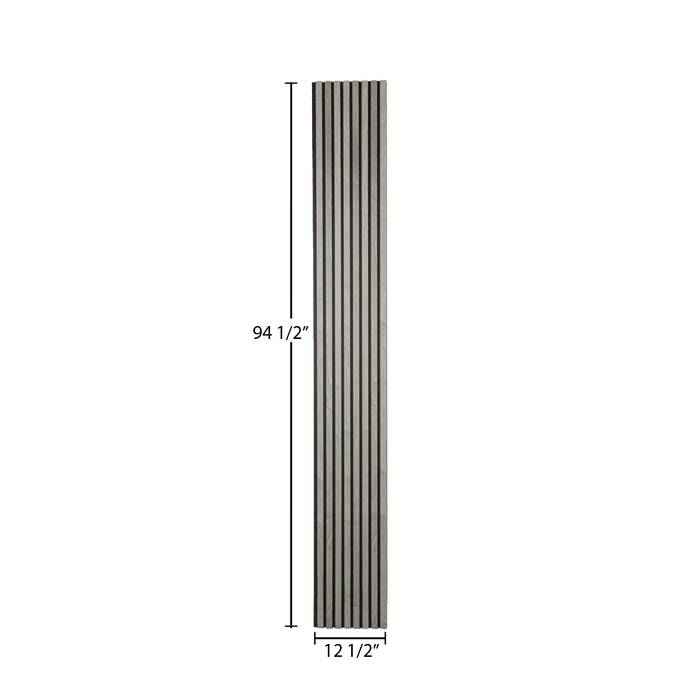 Silver Gray Oak – Varnished Acoustic Panel – 1" Slat Width – 12-1/2" × 94-1/2" – Sold 2 per Carton Acoustic Slat Panel White River Hardwoods