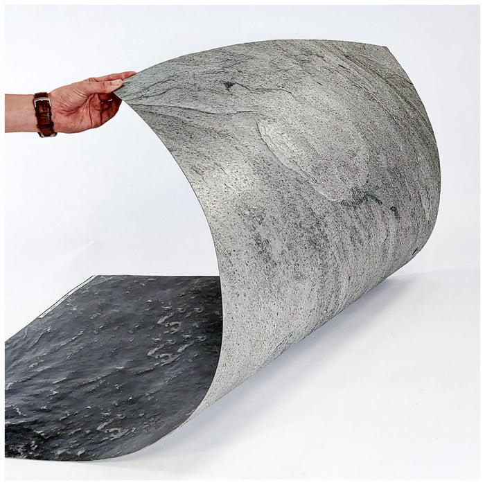 Silver Grey, Natural Slate Veneer - 24" W x 48" L - Sold By Panel Stone Veneer White River Hardwoods