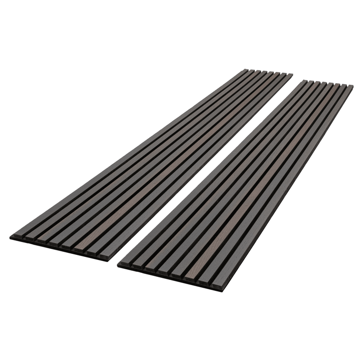 Smokey Oak – Varnished Acoustic Panel – 1" Slat Width – 12-1/2" × 94-1/2" – Sold 2 per Carton Acoustic Slat Panel White River Hardwoods
