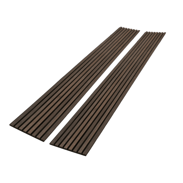 Smokey Oak – Unvarnished Acoustic Panel – 1" Slat Width – 12-1/2" × 94-1/2" – Sold 2 per Carton Acoustic Slat Panel White River Hardwoods