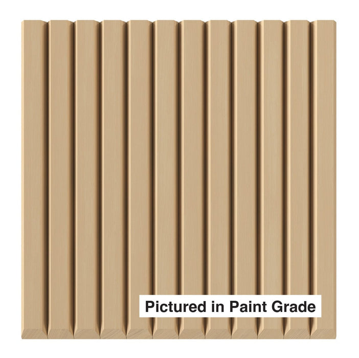 1″ Bevel Slat Tambour Tambour White River Hardwoods 12"W x 48"L - Flexible Poplar ( for paint & stain )