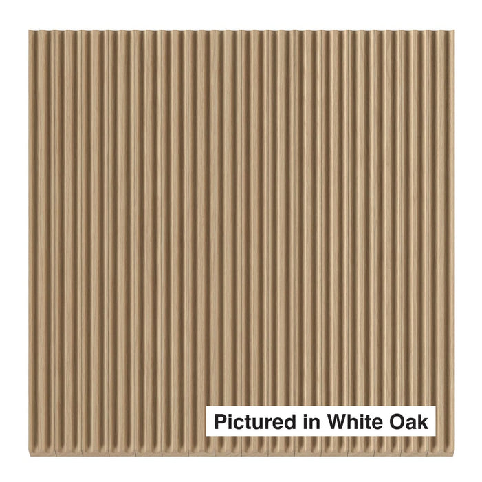 1/4" Double Cove-Cut Flexible Tambour Tambour White River Hardwoods 12"W x 48"L - Flexible White Oak