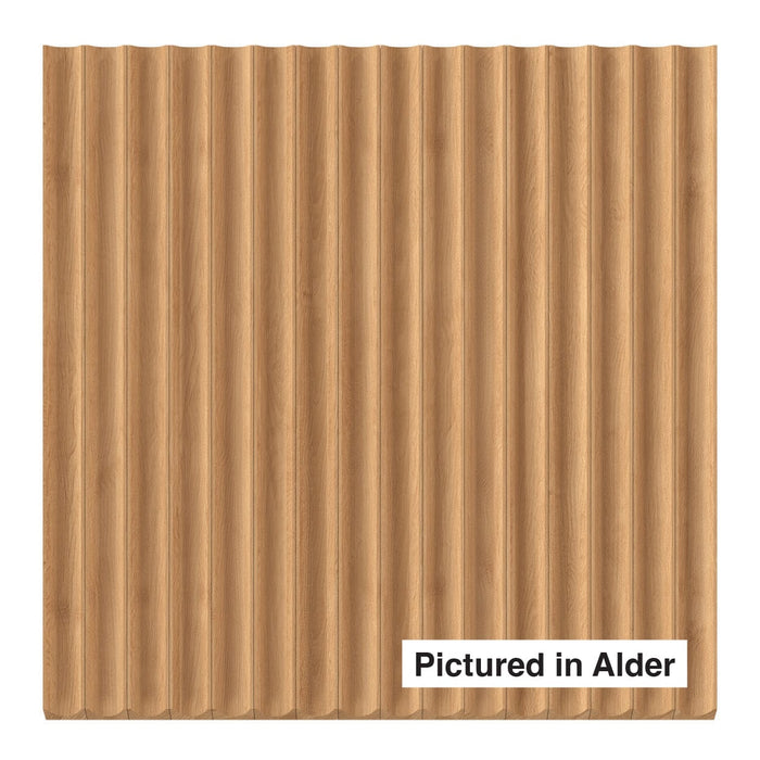 5/8" Cove-Cut Tambour Tambour White River Hardwoods 24"W x 46"L - Not Flexible - Solid Backing Alder - Only Available in 24"W x 46"L