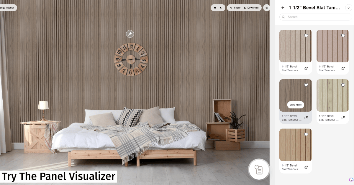 1″ Bevel Slat Tambour Tambour White River Hardwoods   