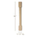 Tuscan Plain Island Column, 3 1/2"w x 36"h x 3 1/2"d, Alder Carved Columns White River Hardwoods