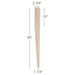 Contemporary Tapered Square Island Column, 2 3/4" w x 36"h x 2 3/4" d Carved Columns White River Hardwoods