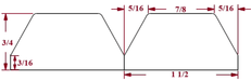 1-1/2″ Bevel Slat Tambour - Thick Tambour White River Hardwoods   