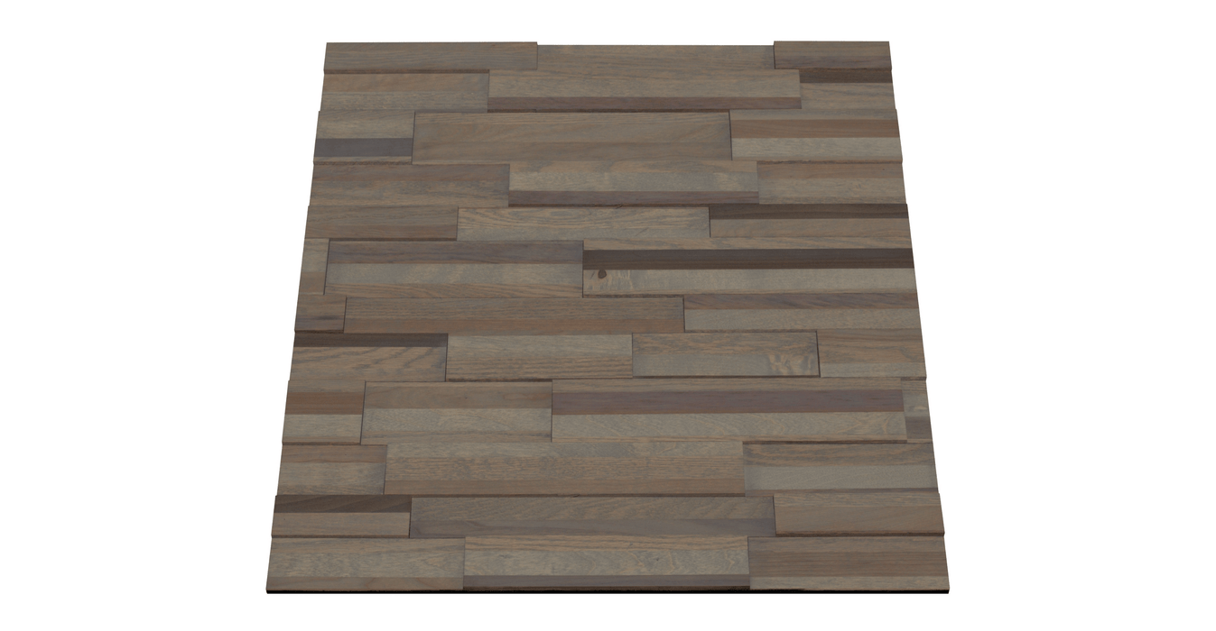 San Francisco, 5 pies cuadrados panel, 12 x 60, Mezcla de 14 especies de madera