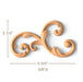 Scrolled Filigree, Left & Right Pair, 5 3/4"w x 3 1/4"h x 3/8"d Carved Onlays White River Hardwoods   