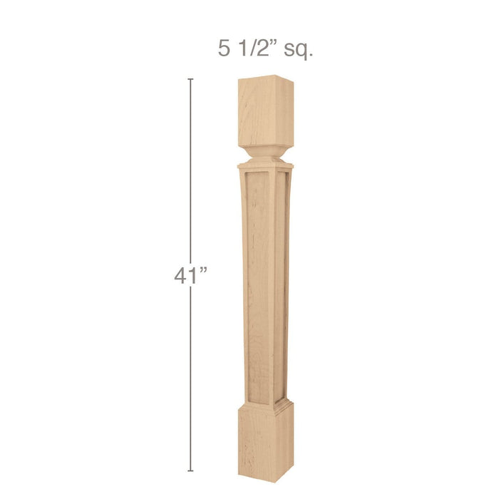 Plain Nouveau Bar Column Whole,  5 1/2"w x 41"h x 5 1/2"d