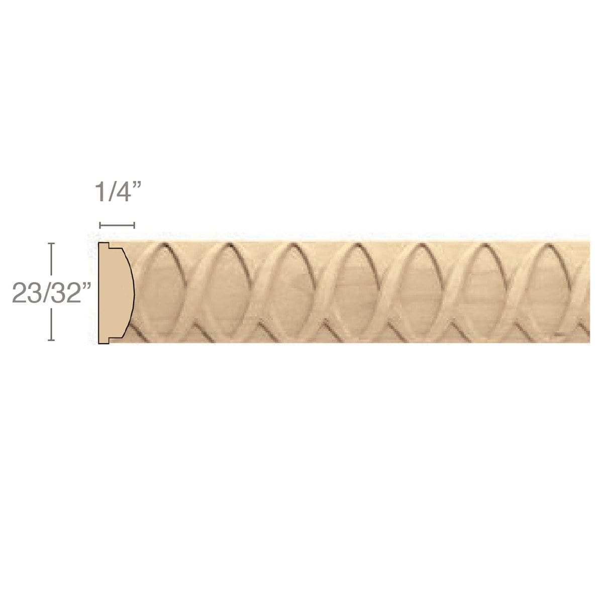 Revival Light Rail Insert Carved Moulding | Hardwood — Mouldings.com