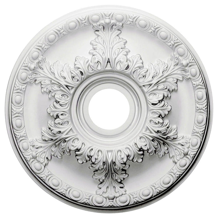 Ceiling Medallion (Fits Canopies up to 6 5/8"), 18"OD x 3 1/2"ID x 2 1/2"P Medallions - Urethane White River Hardwoods   