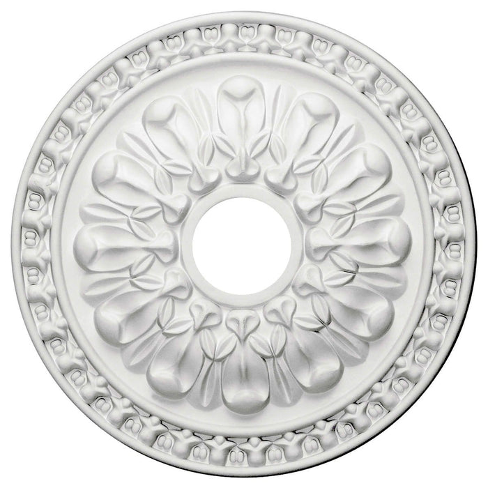 Ceiling Medallion (Fits Canopies up to 3 1/2"), 18"OD x 3 1/2"ID x 1 3/8"P Medallions - Urethane White River Hardwoods   