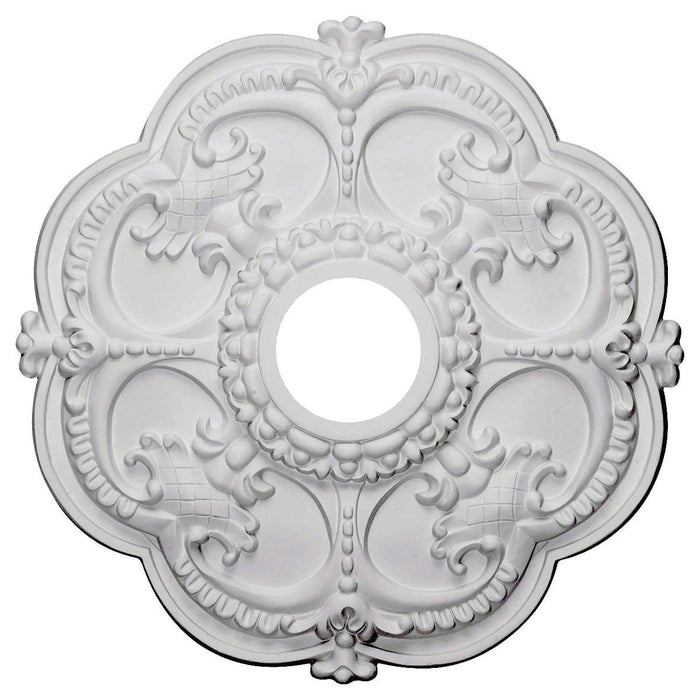 Ceiling Medallion (Fits Canopies up to 3 1/2"), 18"OD x 3 1/2"ID x 1 1/2"P Medallions - Urethane White River Hardwoods   