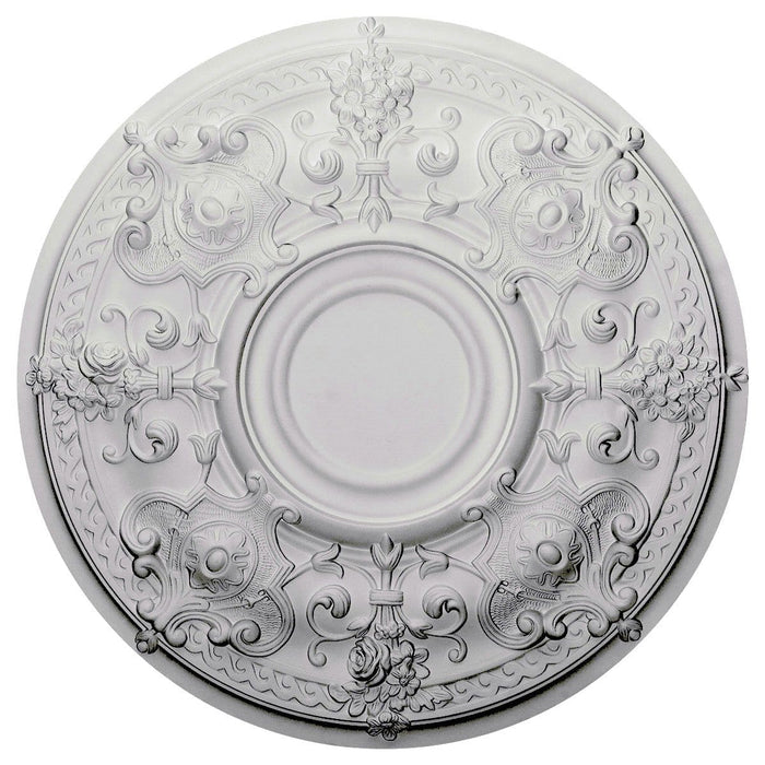 Ceiling Medallion (Fits Canopies up to 10 1/2"), 28 1/8"OD x 1 3/4"P Medallions - Urethane White River Hardwoods   