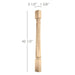 Apex Bar Column Half, 1 Pair, 3 1/2"w x 40 1/2"h x 1 5/8"d Carved Columns Brown Wood, Inc   