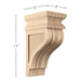 Large Corbel, 6''w x 14''h x 8d Carved Corbels Brown Wood, Inc   