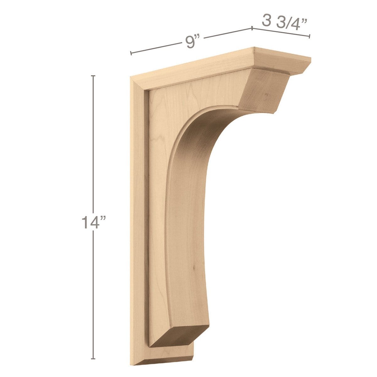 Rectangular Corbel Large Revival Corbel, 3 3/4w x 14h x 9d — Mouldings.com