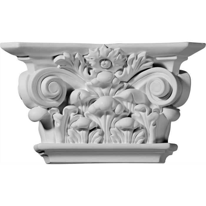 Acanthus Leaf Capital(Fits Pilasters up to 6 3/4"W x 1"D), 10 1/2"W x 6 1/8"H x 3"D