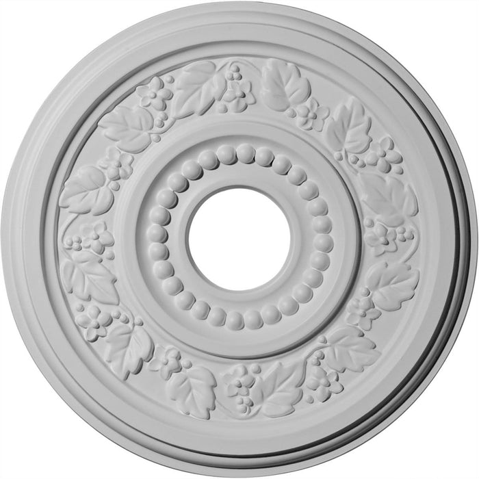 Ceiling Medallion (Fits Canopies up to 3 1/2"), 16 1/8"OD x 3 1/2"ID x 7/8"P Medallions - Urethane White River Hardwoods   