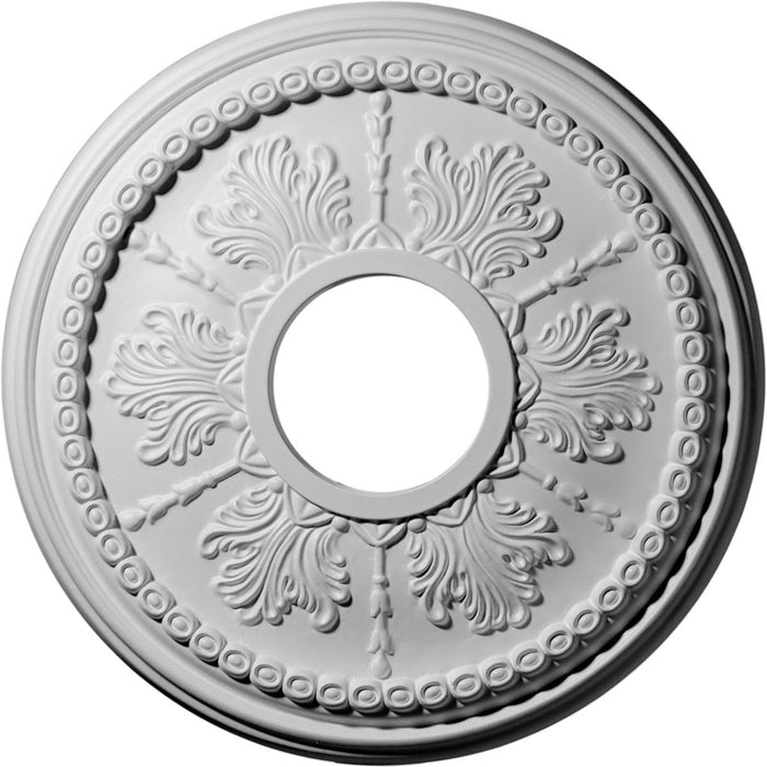 Ceiling Medallion (Fits Canopies up to 4 3/4"), 13 7/8"OD x 3 3/4"ID x 1 1/4"P Medallions - Urethane White River Hardwoods   