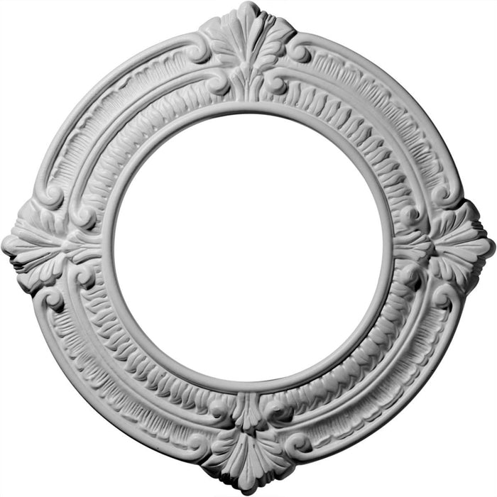 Ceiling Medallion (Fits Canopies up to 6 1/8"), 11 1/8"OD x 6 1/8"ID x 5/8"P Medallions - Urethane White River Hardwoods   