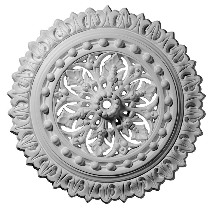 Ceiling Medallion (Fits Canopies up to 1 1/8"), 18 1/2"OD x 7/8"ID x 1 1/2"P Medallions - Urethane White River Hardwoods   