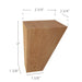 Apex Bun Foot, 2 3/4"w x 4"h x 2 3/4"d Carved Feet Brown Wood, Inc   