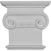 Classic Ionic Capital (Fits Pilasters up to 5 3/4"W x 5/8"D), 8 1/4"W x 7 7/8"H Capitals White River Hardwoods   