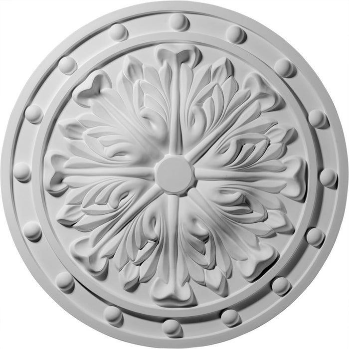 Acanthus Leaf Ceiling Medallion (Fits Canopies up to 2 1/4"), 20 1/2"OD x 1 1/2"P Medallions - Urethane White River Hardwoods   