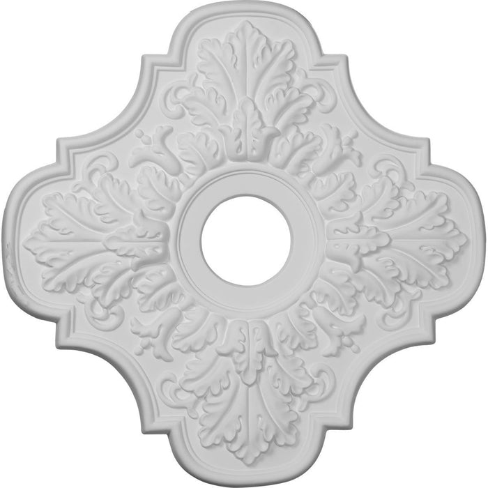 Ceiling Medallion (Fits Canopies up to 4 5/8"), 17 3/4"OD x 3 3/4"ID x 1"P Medallions - Urethane White River Hardwoods   