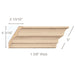 Crown Moulding for 3/4" Inserts, 4 5/8"w x 2 51/64"d x 8' length Carved Mouldings Brown Wood, Inc   