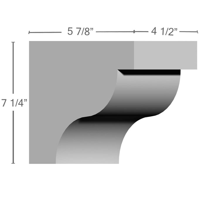 Traditional Corbel, 4 1/2"W x 5 7/8"D x 7 1/4"H Corbels White River Hardwoods   