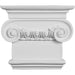 Classic Ionic Small Onlay Capital, 10 3/8"W x 7 1/2"H x 2 5/8"D Capitals White River Hardwoods   