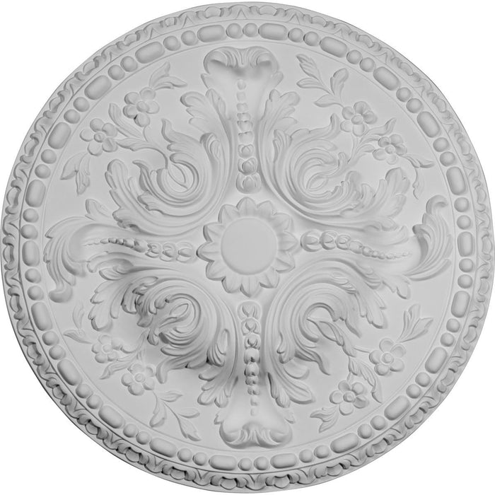 Ceiling Medallion (Fits Canopies up to 2 3/8"), 19 5/8"OD x 3/4"P Medallions - Urethane White River Hardwoods   