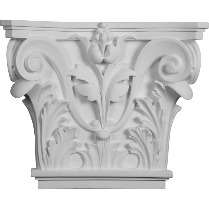 Acanthus Leaf Pilaster Capital (Fits Pilasters up to 10 3/8 "W x 3/4"D), 16 1/2"W x 13 5/8"H x 3 3/4"D Capitals White River Hardwoods   