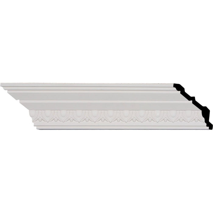 Egg and Dart Crown Moulding, 3 1/2"H x 3 1/4"P x 4 3/4"F x 94 1/2"L, (1 1/2" Repeat)