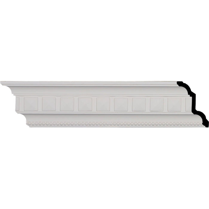 Swindon Egg and Dart Crown Moulding, 4 3/8"H x 3"P x 5 1/8"F x 94 1/2"L, (1 5/8" Repeat)