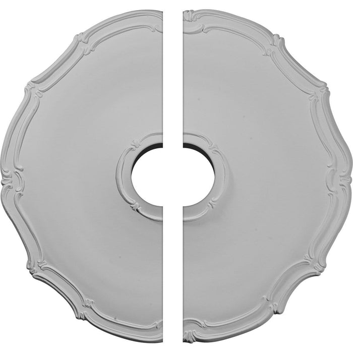 Ceiling Medallion, Two Piece (Fits Canopies up to 3 1/2")18 7/8"OD x 3 1/2"ID x 1 1/2"P Medallions - Urethane White River Hardwoods   