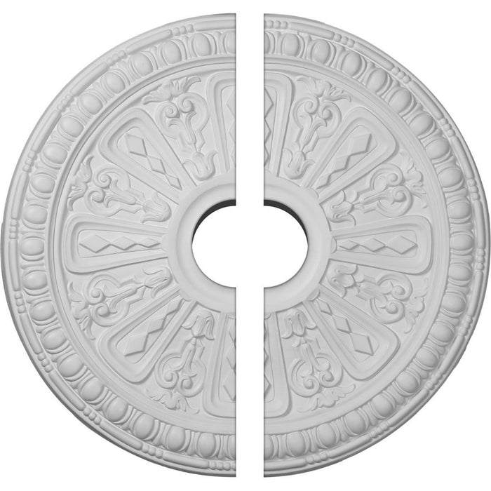 Ceiling Medallion, Two Piece (Fits Canopies up to 5 3/8")18"OD x 3 1/2"ID x 1 1/4"P Medallions - Urethane White River Hardwoods   