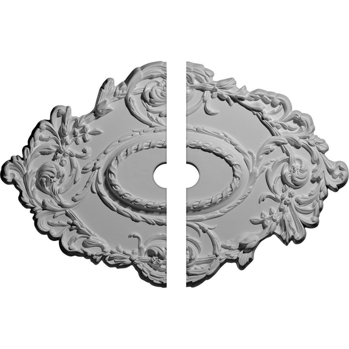 Flowing Leaf Ceiling Medallion, Two Piece (Fits Canopies up to 2 1/2")30 3/8"W x 20 3/4"H x 2 1/2"ID x 1"P