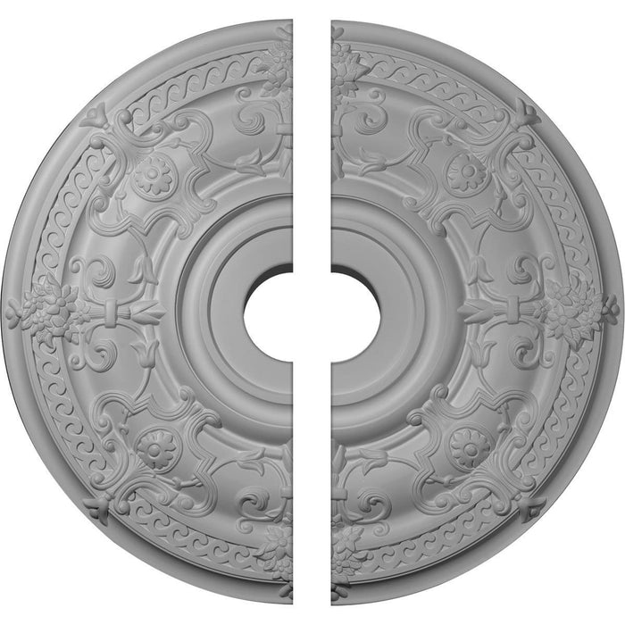 Ceiling Medallion, Two Piece (Fits Canopies up to 13 1/4")33 7/8"OD x 6"ID x 1 3/8"P Medallions - Urethane White River Hardwoods   