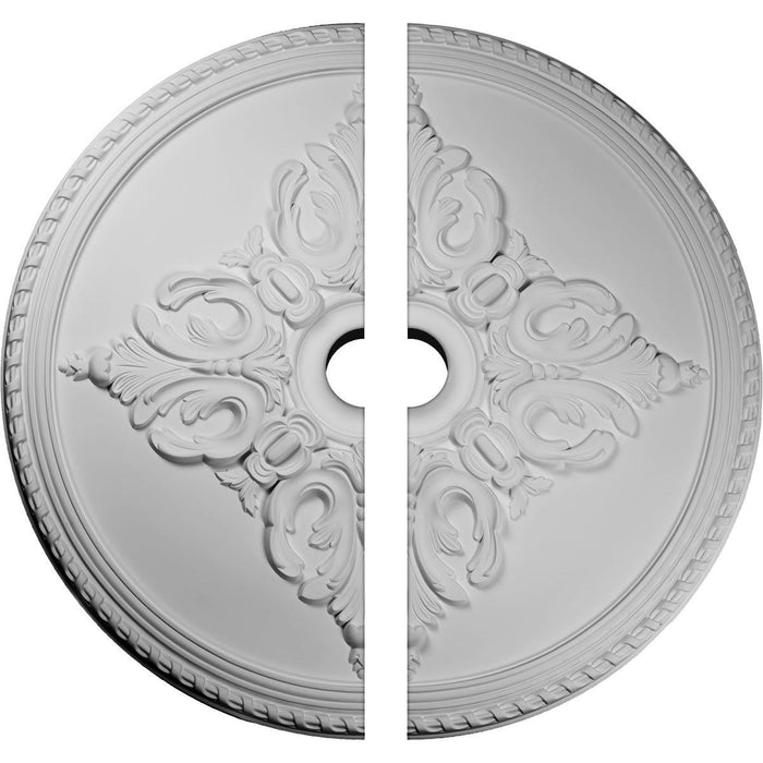 Ceiling Medallion, Two Piece (Fits Canopies up to 10 1/2")54 1/4"OD x 6"ID x 2 7/8"P Medallions - Urethane White River Hardwoods   